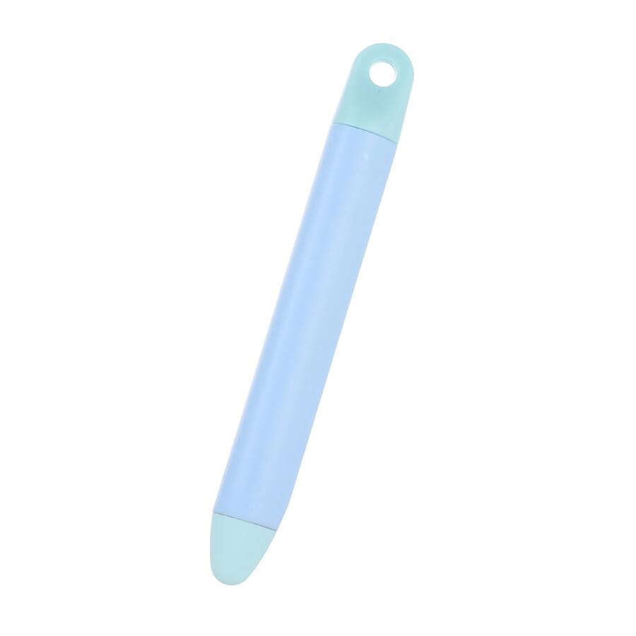 A think blue stylus on a white background